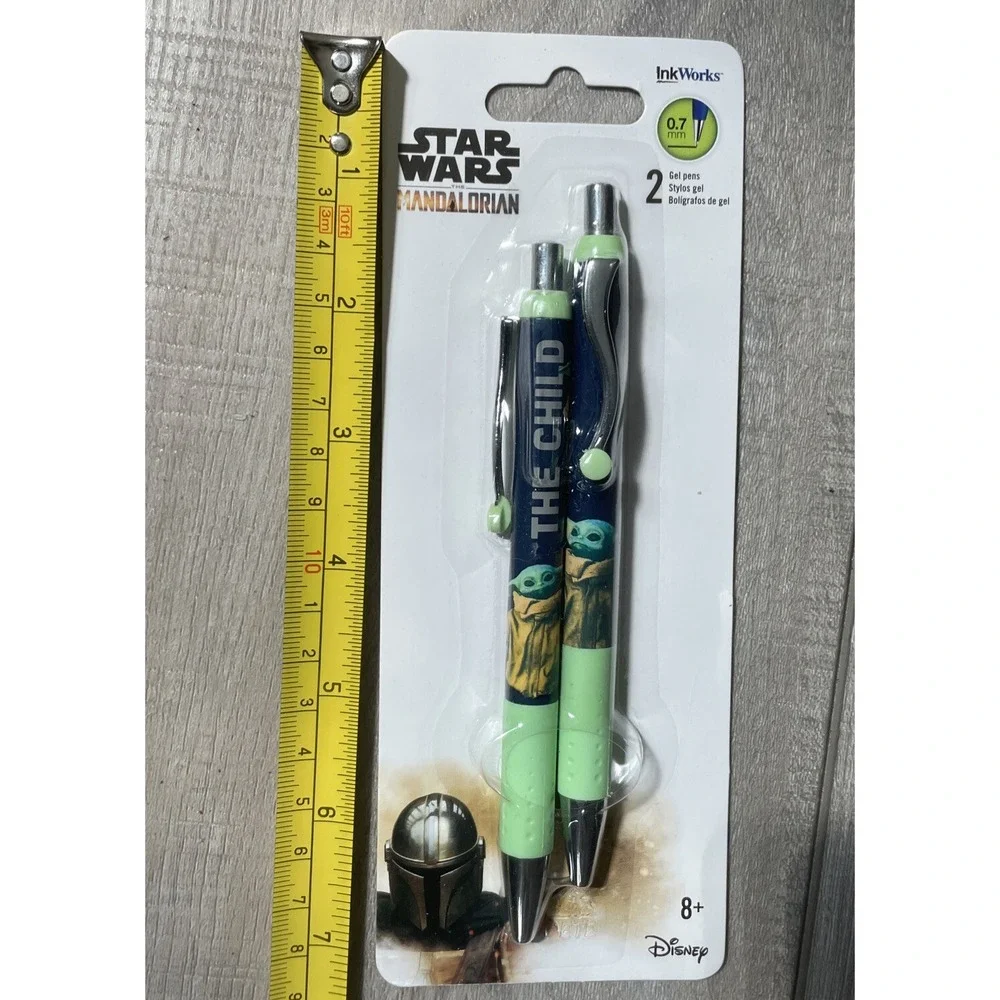Lot Of 2 STAR WARS MANDALORIAN GEL PENS 2 Pack BLACK INK NEW 0.7 mm